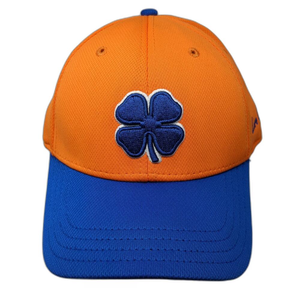 Black Clover Baseball Cap Orange Blue XL Live Lucky Performance Stretch Hat
